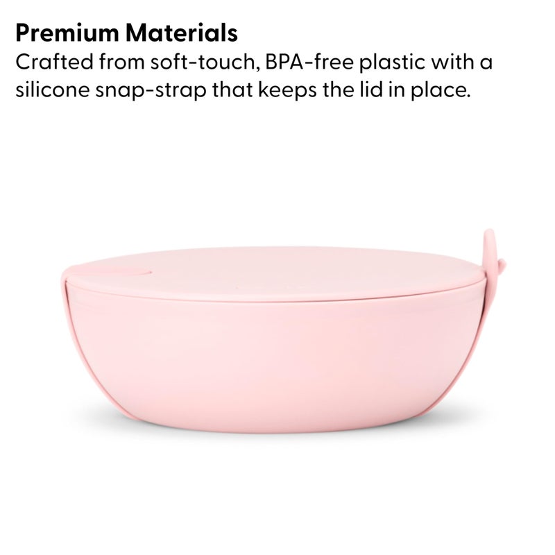 WP W&P Porter Plastic Bowl Lunch Container w/ Protective Non-slip Exterior, Slate 1 Liter | Lid & Snap-tight Silicone Strap | Food Storage, Bento Box, Meal Prep | BPA-Free Plastic - Image 3